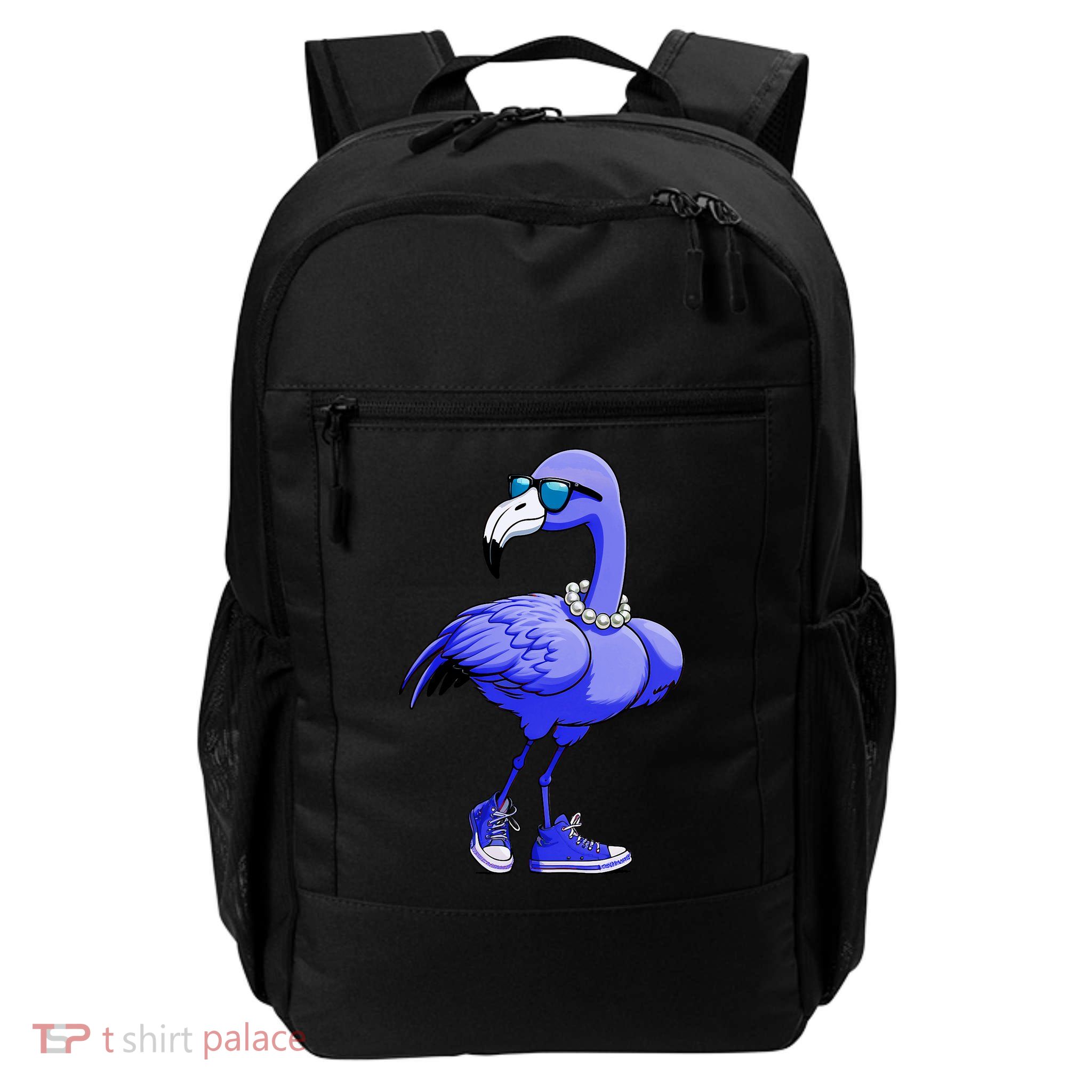 Blue Flamingo Pearls Comma La Kamala Harris 2024 Daily Commute Backpack