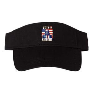 Bigfoot For President Election Vote Sasquatch Usa Valucap Bio-Washed Visor