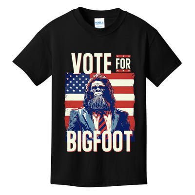 Bigfoot For President Election Vote Sasquatch Usa Kids T-Shirt