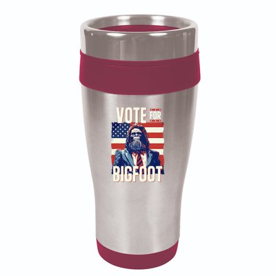 Bigfoot For President Election Vote Sasquatch Usa 16oz Travel Tumbler