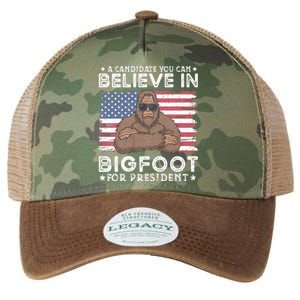 Bigfoot For President Election 2024 Funny Vote Sasquatch Usa Legacy Tie Dye Trucker Hat