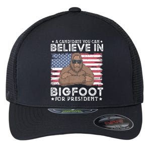 Bigfoot For President Election 2024 Funny Vote Sasquatch Usa Flexfit Unipanel Trucker Cap