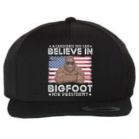 Bigfoot For President Election 2024 Funny Vote Sasquatch Usa Wool Snapback Cap