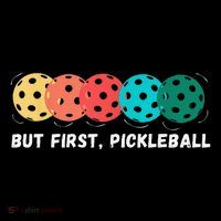 But First Pickleball Funny Vintage Pickleball Player Flatbill Hat