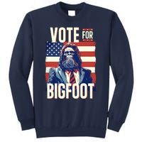 Bigfoot For President Election Vote Sasquatch Usa Flag 2024 Sweatshirt