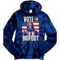 Bigfoot For President Election Vote Sasquatch Usa Flag 2024 Tie Dye Hoodie