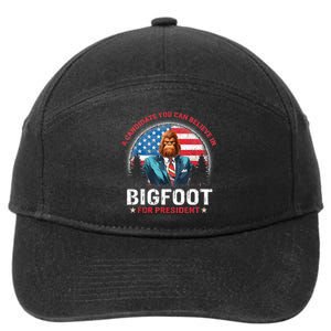 Bigfoot For President Believe Vote Elect Sasquatch Candidate 7-Panel Snapback Hat