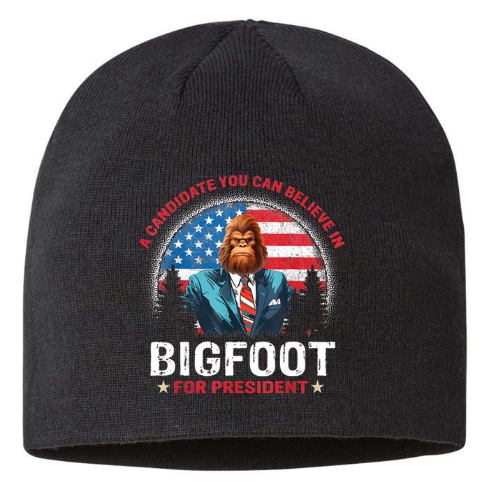 Bigfoot For President Believe Vote Elect Sasquatch Candidate Sustainable Beanie