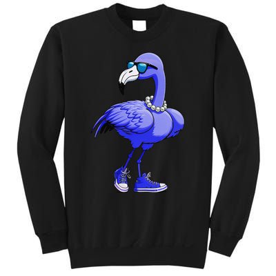 Blue Flamingo Pearls Comma La Kamala Harris 2024 Gift Sweatshirt