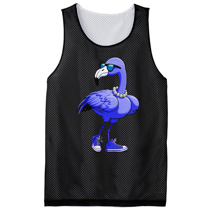 Blue Flamingo Pearls Comma La Kamala Harris 2024 Gift Mesh Reversible Basketball Jersey Tank