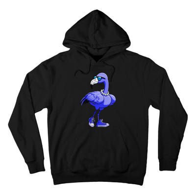 Blue Flamingo Pearls Comma La Kamala Harris 2024 Gift Tall Hoodie