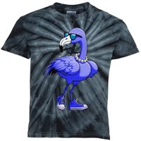 Blue Flamingo Pearls Comma La Kamala Harris 2024 Gift Kids Tie-Dye T-Shirt