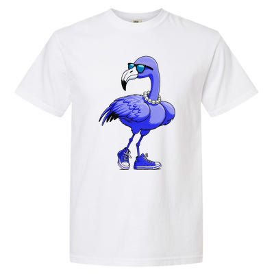 Blue Flamingo Pearls Comma La Kamala Harris 2024 Gift Garment-Dyed Heavyweight T-Shirt