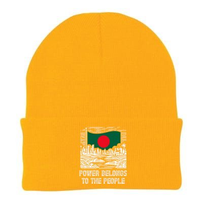 Bangladesh Flag Power Belongs To The People Support National Knit Cap Winter Beanie