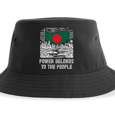 Bangladesh Flag Power Belongs To The People Support National Sustainable Bucket Hat