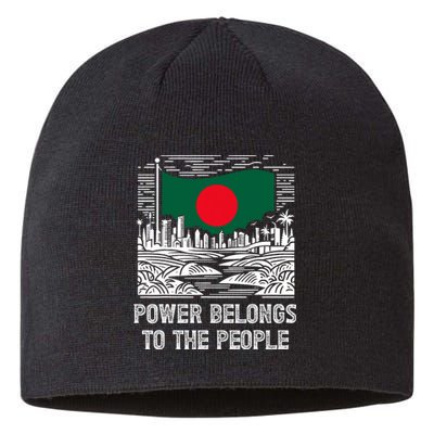 Bangladesh Flag Power Belongs To The People Support National Sustainable Beanie