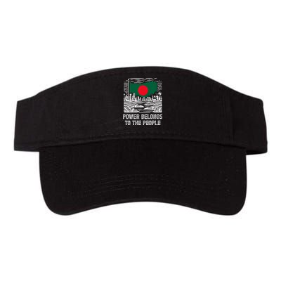 Bangladesh Flag Power Belongs To The People Support National Valucap Bio-Washed Visor