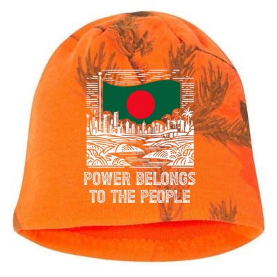 Bangladesh Flag Power Belongs To The People Support National Kati - Camo Knit Beanie