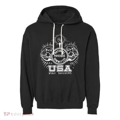 Bodybuilding Fitness Palestra USA Body Building Garment-Dyed Fleece Hoodie