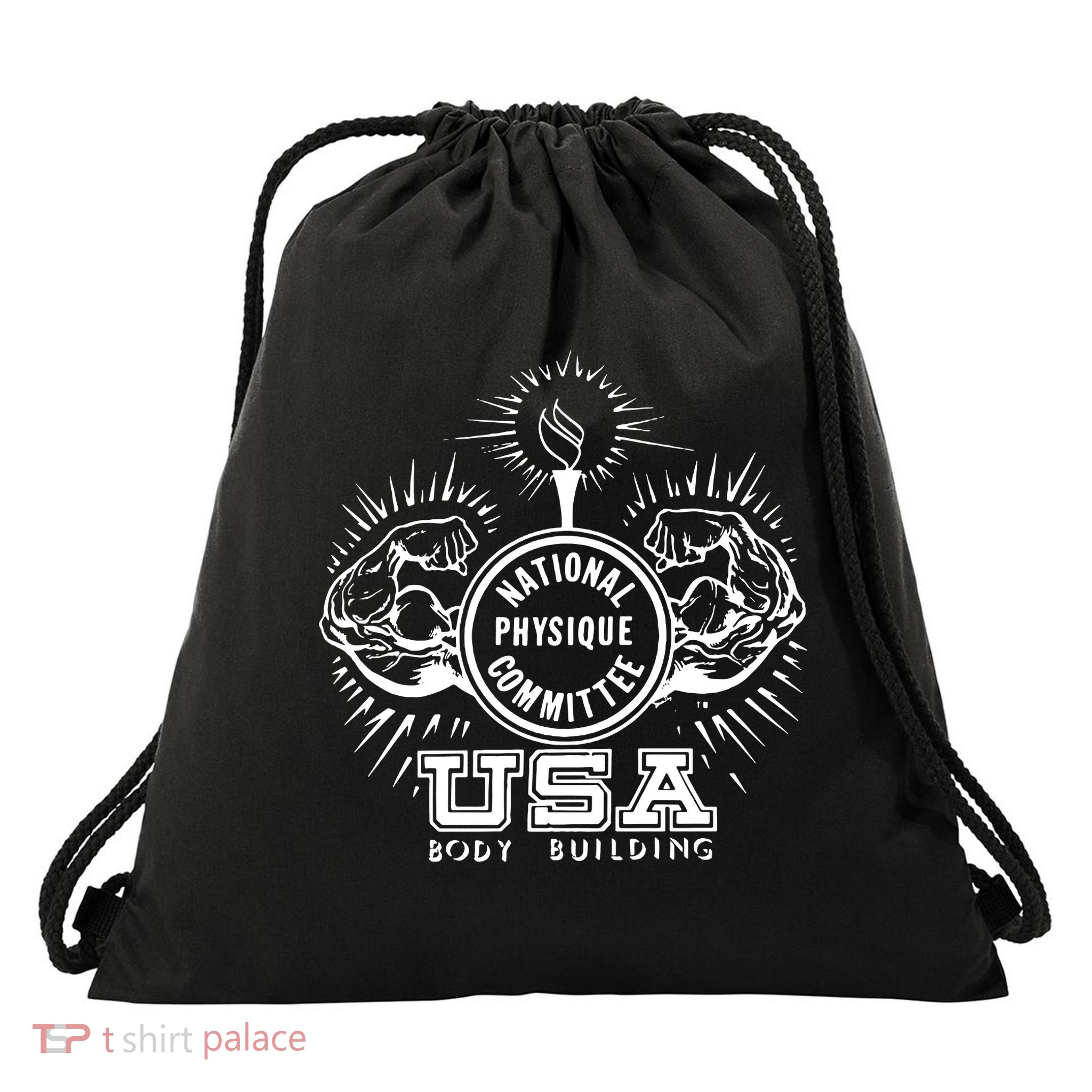 Bodybuilding Fitness Palestra USA Body Building Drawstring Bag