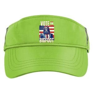 Bigfoot For President Election Vote Sasquatch Usa Flag 2024 Adult Drive Performance Visor