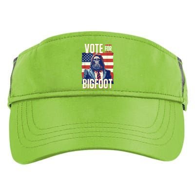 Bigfoot For President Election Vote Sasquatch Usa Flag 2024 Adult Drive Performance Visor