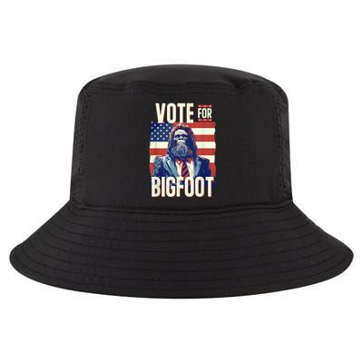 Bigfoot For President Election Vote Sasquatch Usa Flag 2024 Cool Comfort Performance Bucket Hat