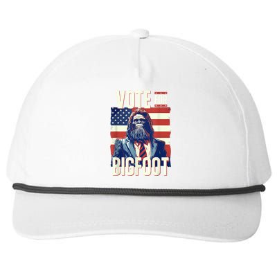 Bigfoot For President Election Vote Sasquatch Usa Flag 2024 Snapback Five-Panel Rope Hat