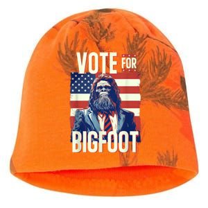 Bigfoot For President Election Vote Sasquatch Usa Flag 2024 Kati - Camo Knit Beanie