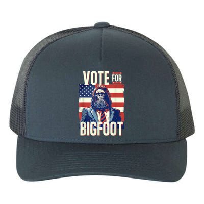 Bigfoot For President Election Vote Sasquatch Usa Flag 2024 Yupoong Adult 5-Panel Trucker Hat