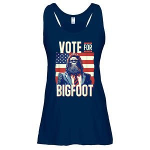 Bigfoot For President Election Vote Sasquatch Usa Flag 2024 Ladies Essential Flowy Tank