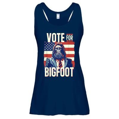 Bigfoot For President Election Vote Sasquatch Usa Flag 2024 Ladies Essential Flowy Tank