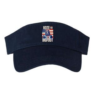 Bigfoot For President Election Vote Sasquatch Usa Flag 2024 Valucap Bio-Washed Visor