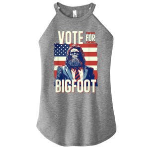 Bigfoot For President Election Vote Sasquatch Usa Flag 2024 Women's Perfect Tri Rocker Tank