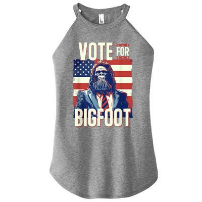 Bigfoot For President Election Vote Sasquatch Usa Flag 2024 Women's Perfect Tri Rocker Tank