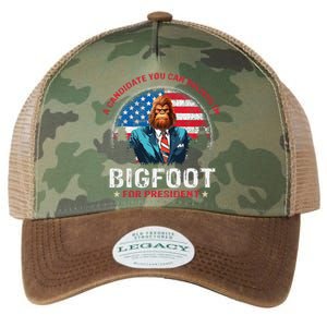 Bigfoot For President Believe Vote Elect Sasquatch Candidate Legacy Tie Dye Trucker Hat