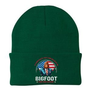 Bigfoot For President Believe Vote Elect Sasquatch Candidate Knit Cap Winter Beanie