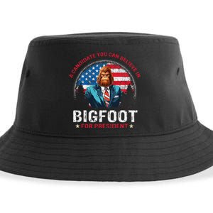 Bigfoot For President Believe Vote Elect Sasquatch Candidate Sustainable Bucket Hat