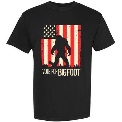 Bigfoot for President Election Vote Sasquatch USA Flag 2024 Garment-Dyed Heavyweight T-Shirt