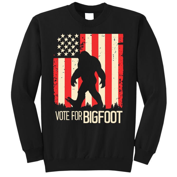 Bigfoot for President Election Vote Sasquatch USA Flag 2024 Sweatshirt