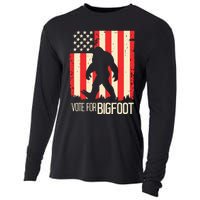 Bigfoot for President Election Vote Sasquatch USA Flag 2024 Cooling Performance Long Sleeve Crew