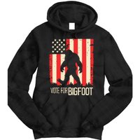 Bigfoot for President Election Vote Sasquatch USA Flag 2024 Tie Dye Hoodie