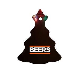 Beers Funny Party Beer Day Drinking Blue & Orange Ceramic Tree Ornament