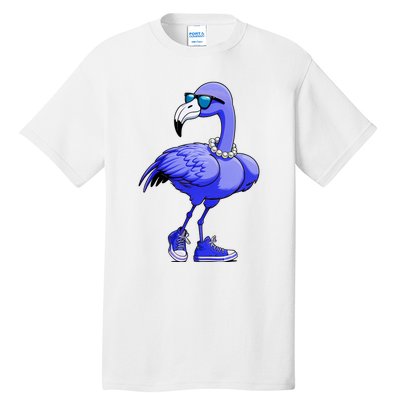 Blue Flamingo Pearls Comma La Kamala Harris 2024 Tall T-Shirt