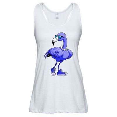 Blue Flamingo Pearls Comma La Kamala Harris 2024 Ladies Essential Flowy Tank