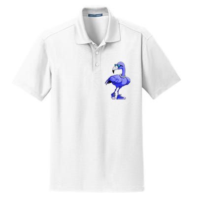 Blue Flamingo Pearls Comma La Kamala Harris 2024 Dry Zone Grid Polo