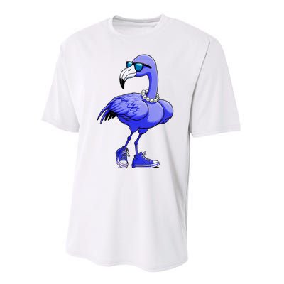 Blue Flamingo Pearls Comma La Kamala Harris 2024 Performance Sprint T-Shirt