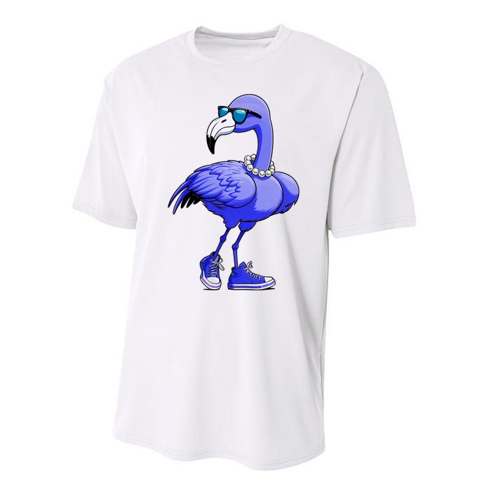 Blue Flamingo Pearls Comma La Kamala Harris 2024 Performance Sprint T-Shirt