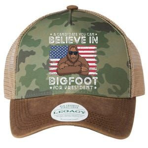 Bigfoot For President Election 2024 Funny Vote Sasquatch Usa Legacy Tie Dye Trucker Hat