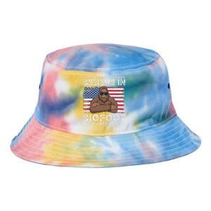 Bigfoot For President Election 2024 Funny Vote Sasquatch Usa Tie Dye Newport Bucket Hat